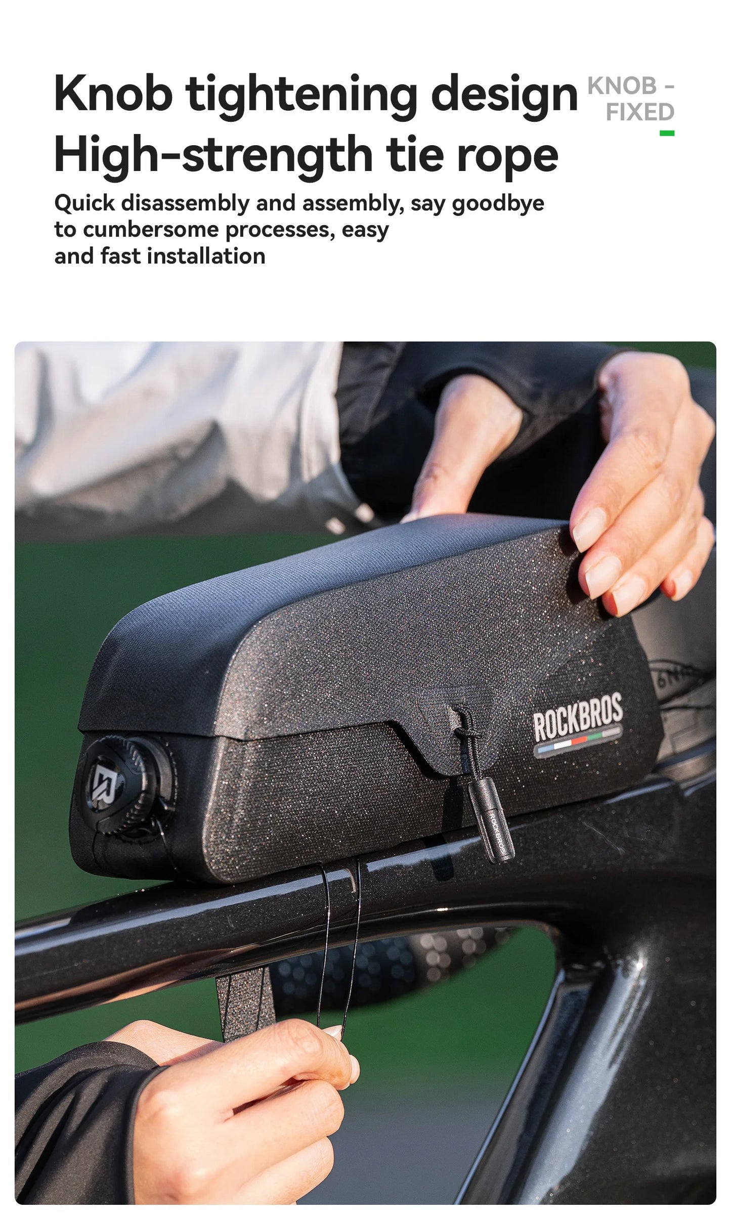 ROCKBROS ROAD TO SKY Magnetic Bicycle Bags Lid Top Tube Bag Waterproof Suction Front Bag Mobile Phone Bags