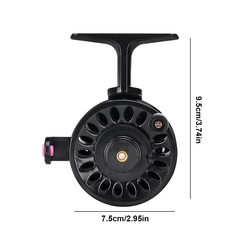 Ice Fishing Reel ABS Lightweight Fly Wheel Front Reel Fly Fishing Reel for Trout Pike Fishing Accessories