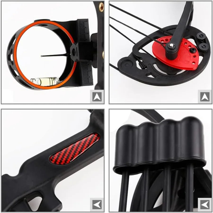 Lanneret Compound Bow and Archery Sets - Right Hand Archery Compound Bows 15-29 lbs Draw Weight Adjustable for Youth and Beginn