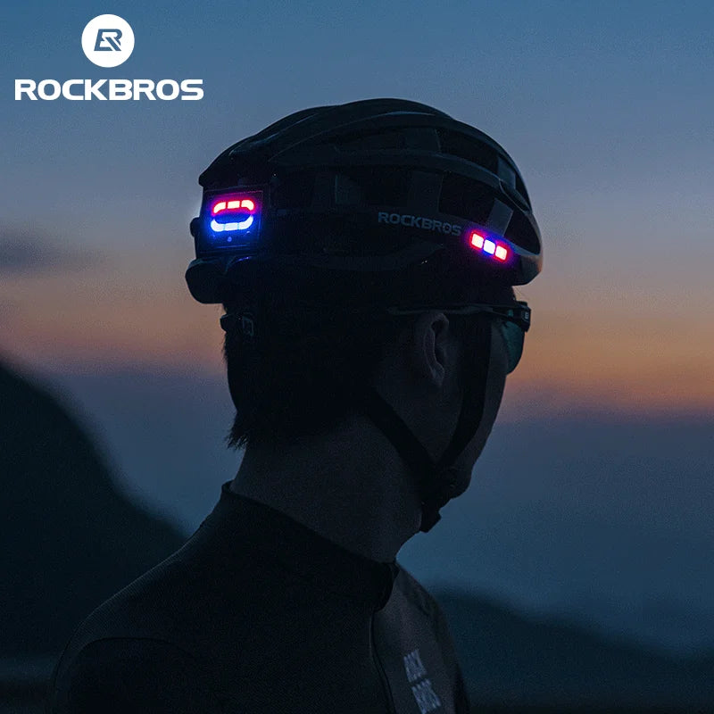 ROCKBROS Cycling Light Helmet USB Charging Electric LED Front Light Helmet Night Cycling Safety Helmet Bicycle Scooter Helmet