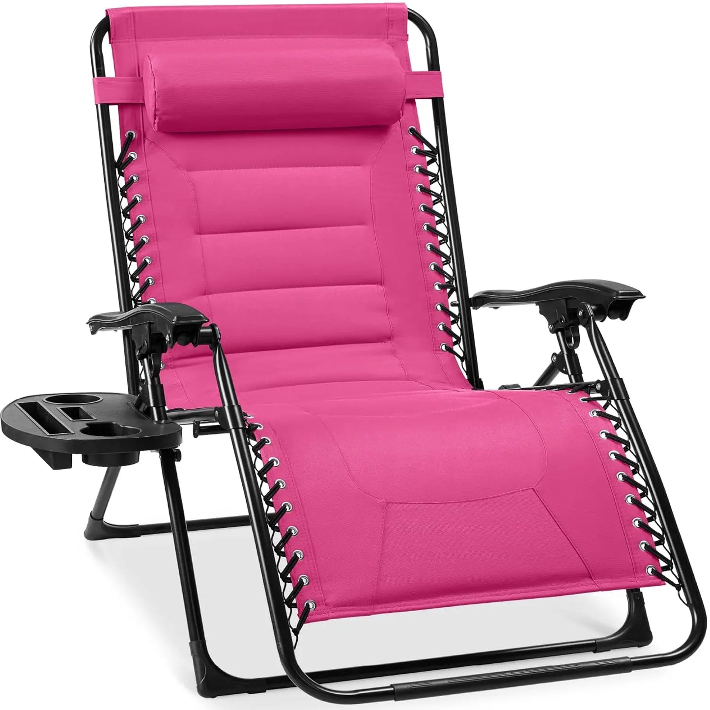 Oversized Padded Zero Gravity Chair, Folding Outdoor Patio Recliner, XL Anti Gravity Lounger for Backyard, Customized