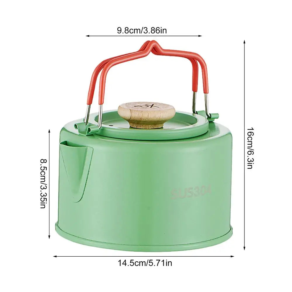 Camping Water Kettle 1.1L Pinic Kettle Tea Coffee Pot Aluminium Alloy Teapot Outdoor Kettles Coffee Maker Cookware for camping