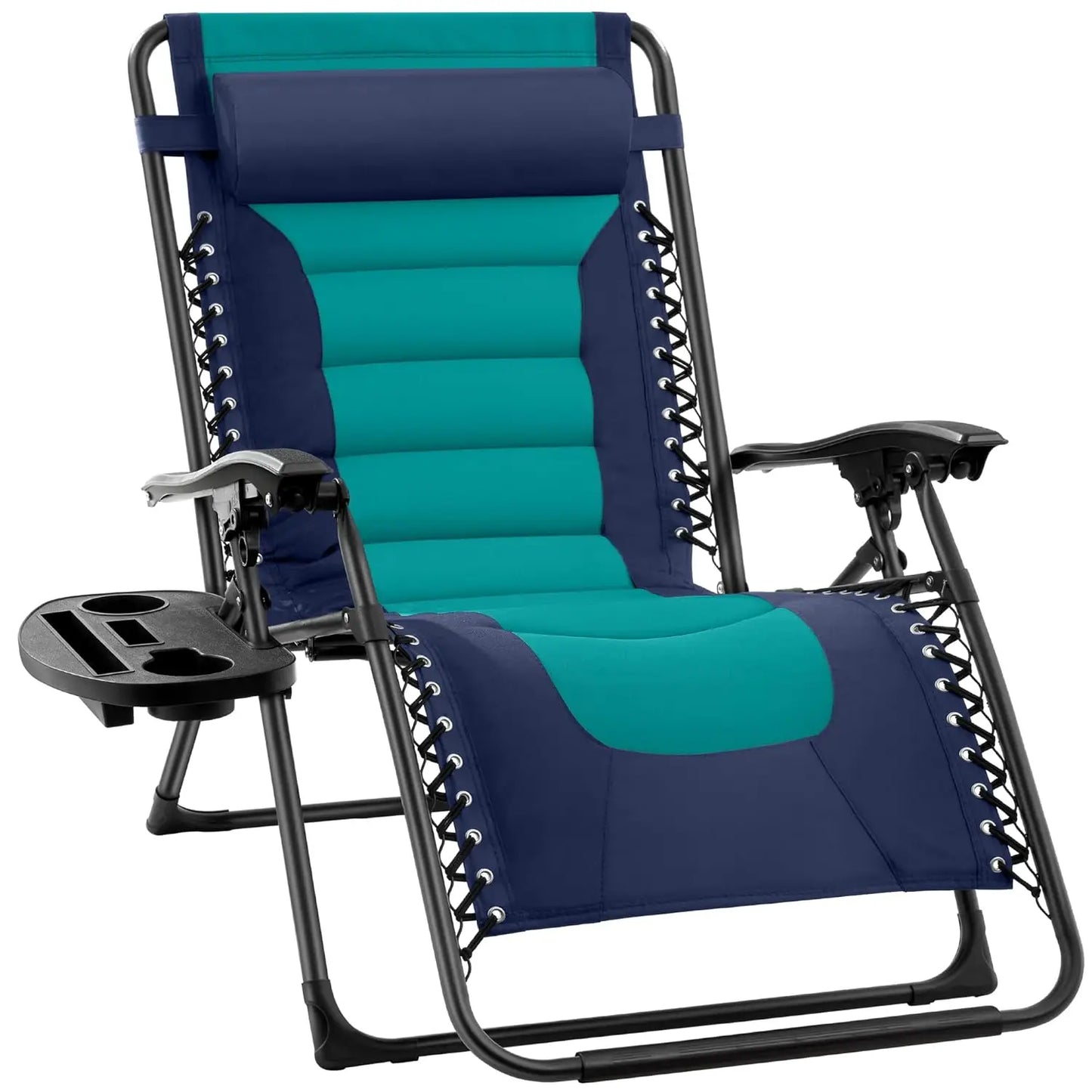 Oversized Padded Zero Gravity Chair, Folding Outdoor Patio Recliner, XL Anti Gravity Lounger for Backyard, Customized