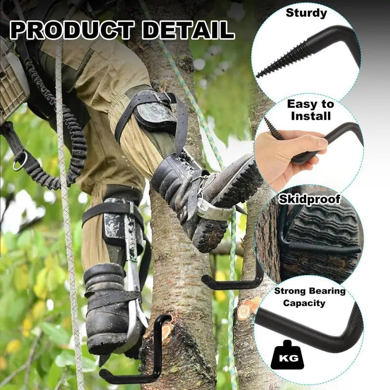 Tree Climbing Spikes 705lbs Climbing Tree Stand Self-Tapping Screw Mount Outdoor Climber Outdoor Tool For Hunting Climbing