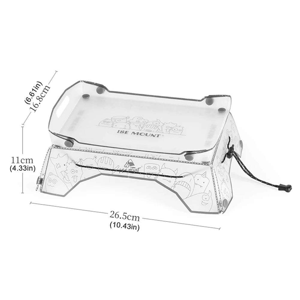 Folding Camping Table Ultralight Small Backpacking Table Portable Outdoor Fishing Furniture Multifunctional for BBQ Picnic