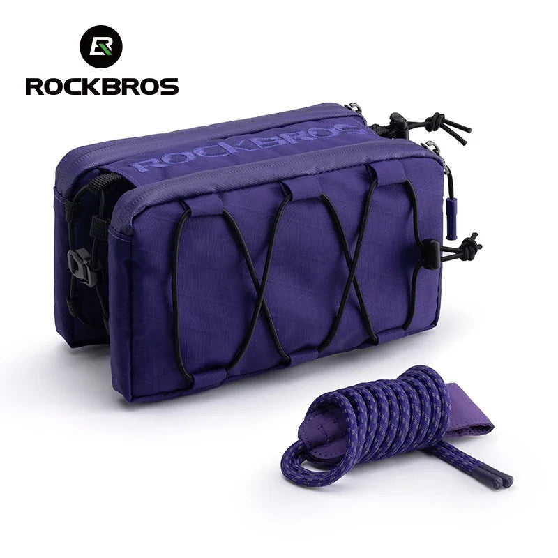 ROCKBROS Bicycle Bag Cycling Top Front Tube Frame Bag Easy Install 1L Large Capacity Storage Bike Bag MTB Road Cycling Accessory