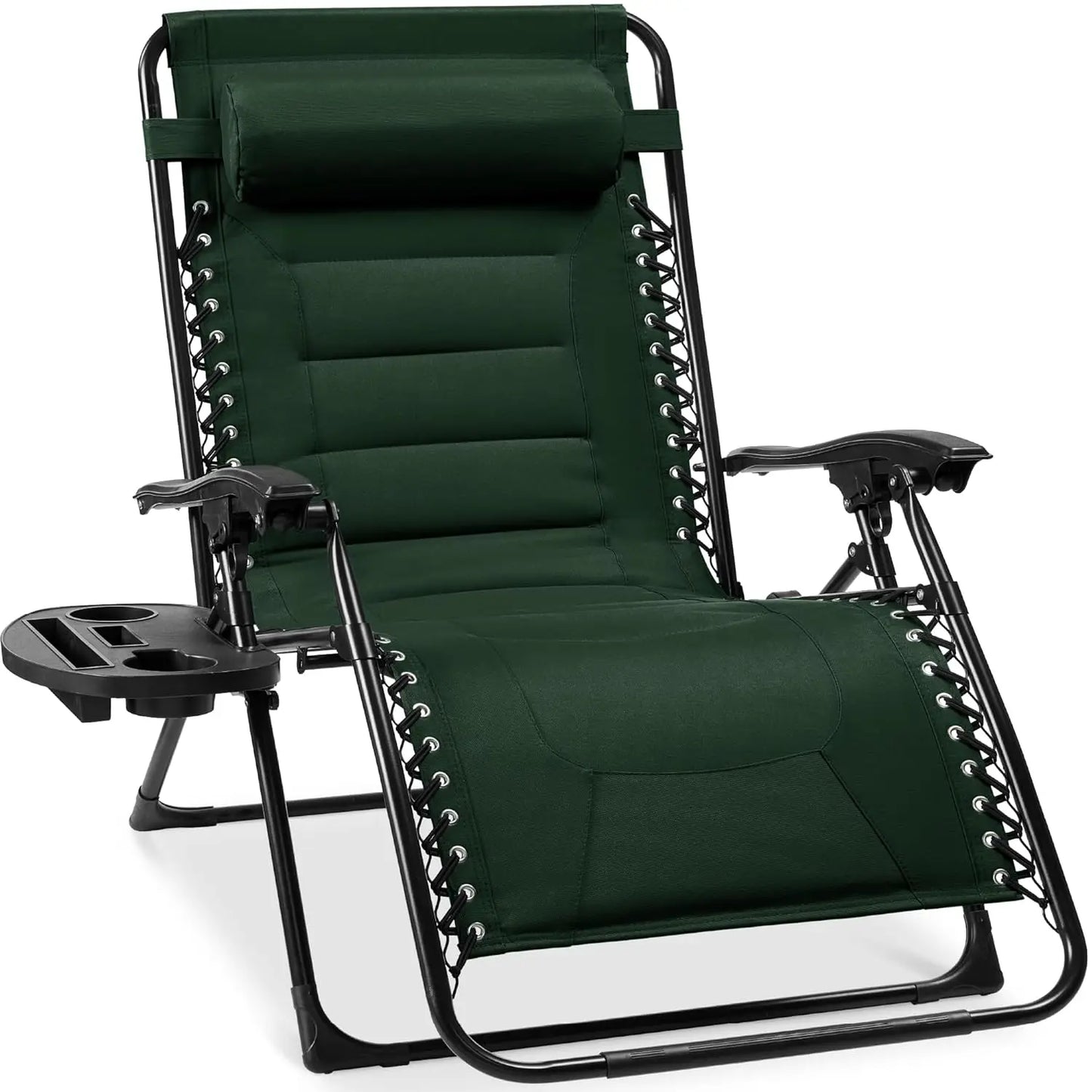 Oversized Padded Zero Gravity Chair, Folding Outdoor Patio Recliner, XL Anti Gravity Lounger for Backyard, Customized