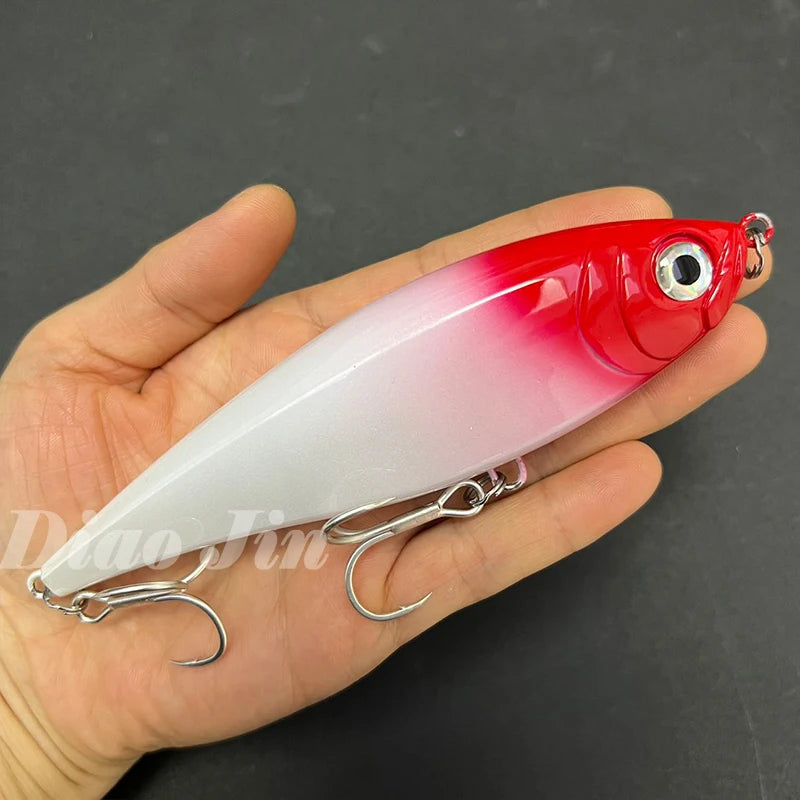 130mm 48g Pencil Fishing Lures Saltwater Trout Pesca Artificial Twitchbait 3D Floating Wobblers for Twitch Fishing Equipment