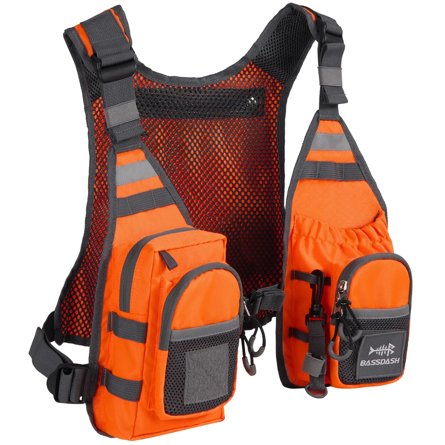 Bassdash FV08 Ultra Lightweight Fly Fishing Vest for Men and Women Portable Chest Pack One Size Fits Most