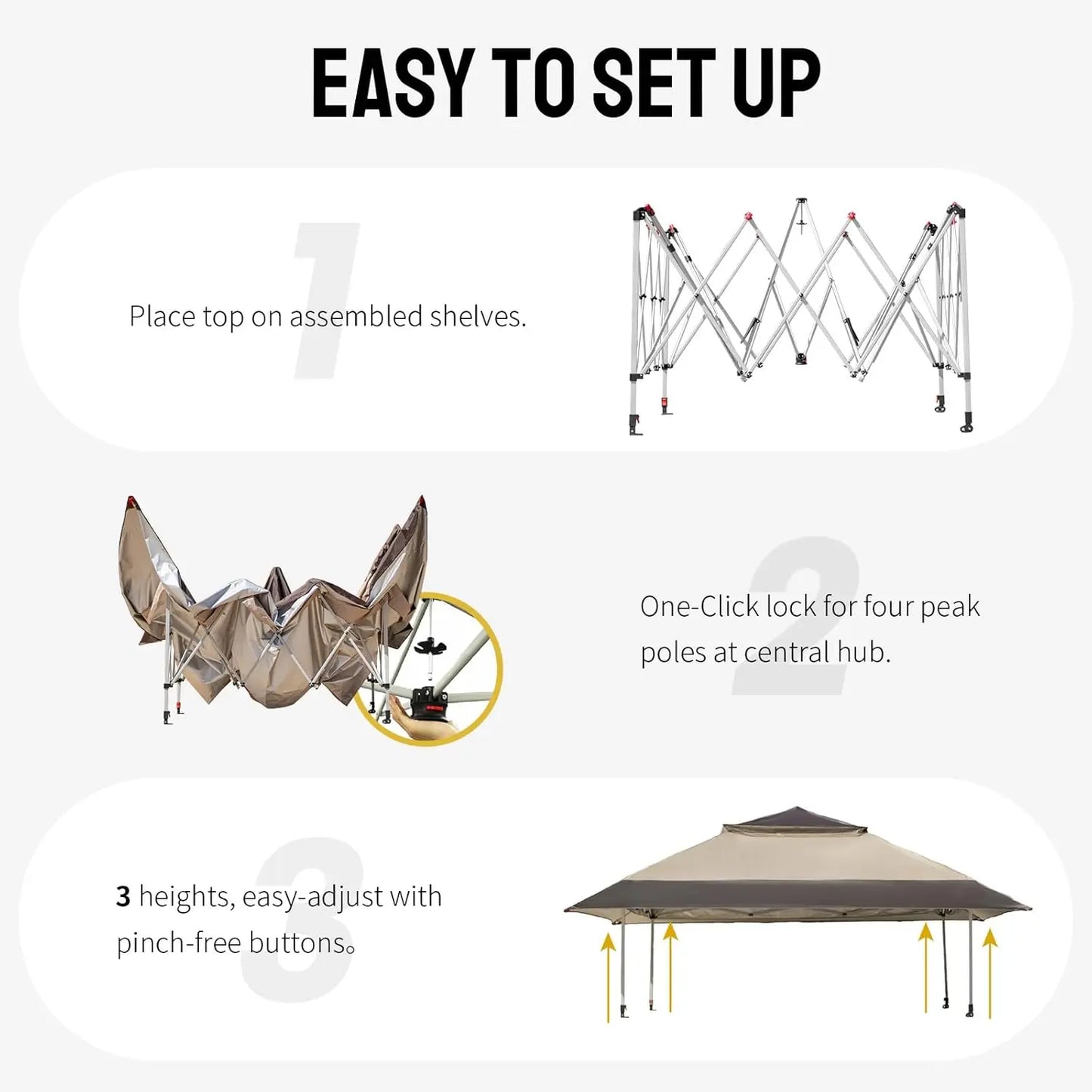 13x13 Pop Up Gazebo, Canopy Tent, Gazebos on Clearance - Outdoor Gazebo for Backyard & Patio Furniture - Carpa Pop, Customized