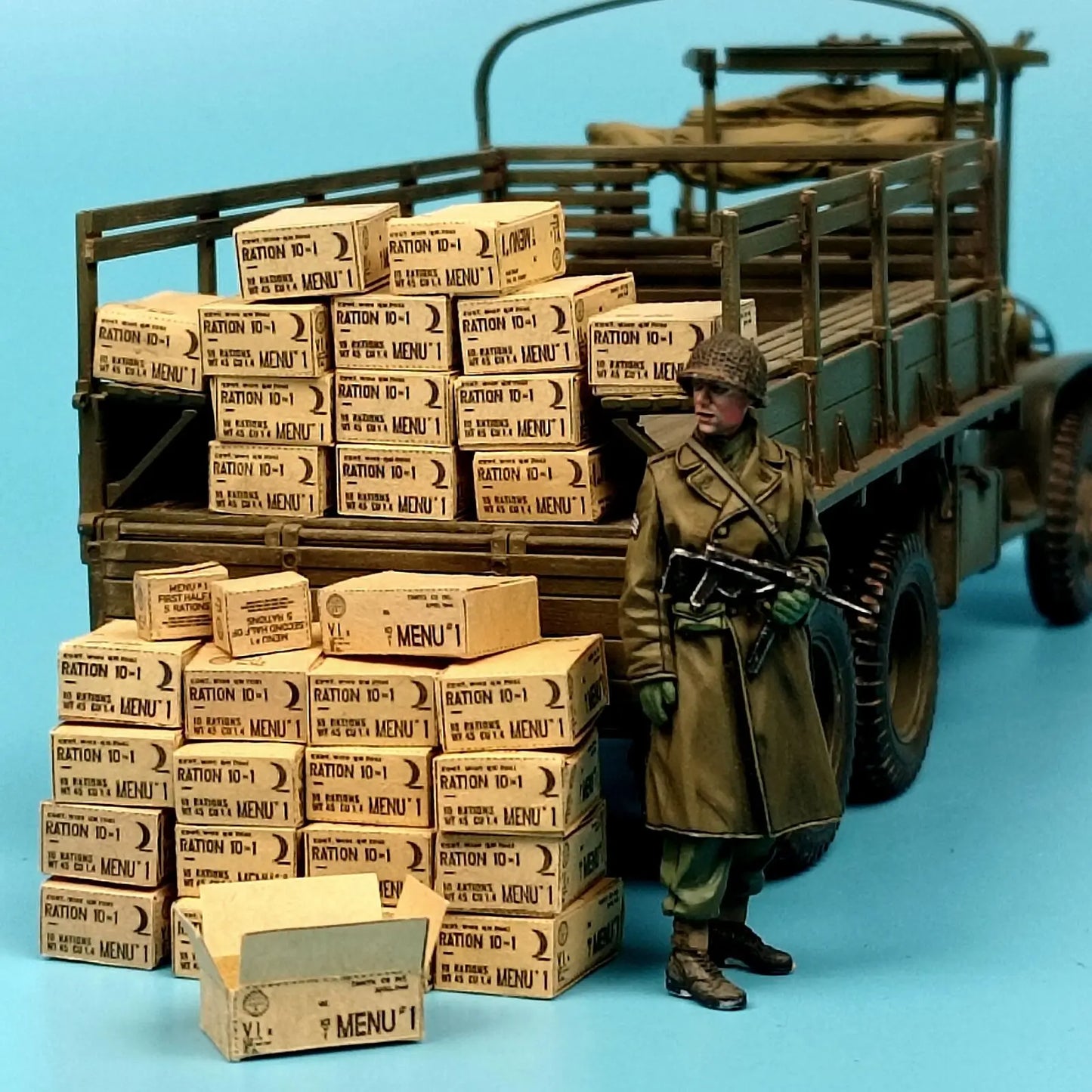 1:35 Diorama Military Food Paper Quality Supply Carton Model Armour Tank Scene Model Tools Military Scenic Props Models Toys