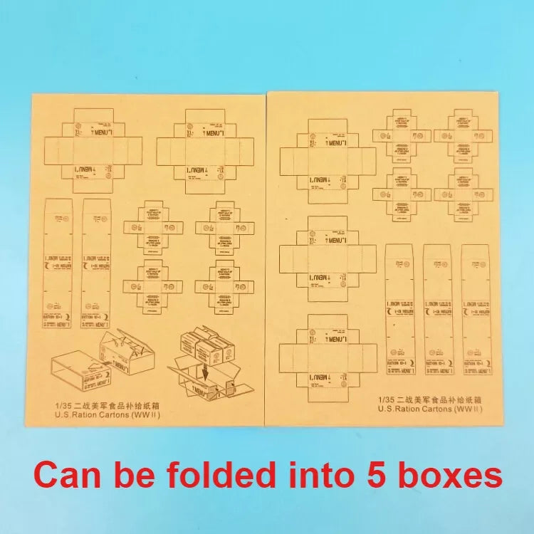 1:35 Diorama Military Food Paper Quality Supply Carton Model Armour Tank Scene Model Tools Military Scenic Props Models Toys