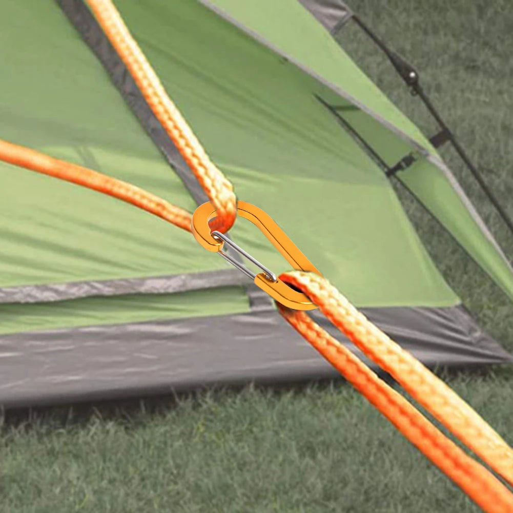 1-12PCS Carabiner Clip Set Tourist Hooks Aluminium Alloy Fishing Carbin Buckle Caribiner Key Holder Keychain Camping Karabiners