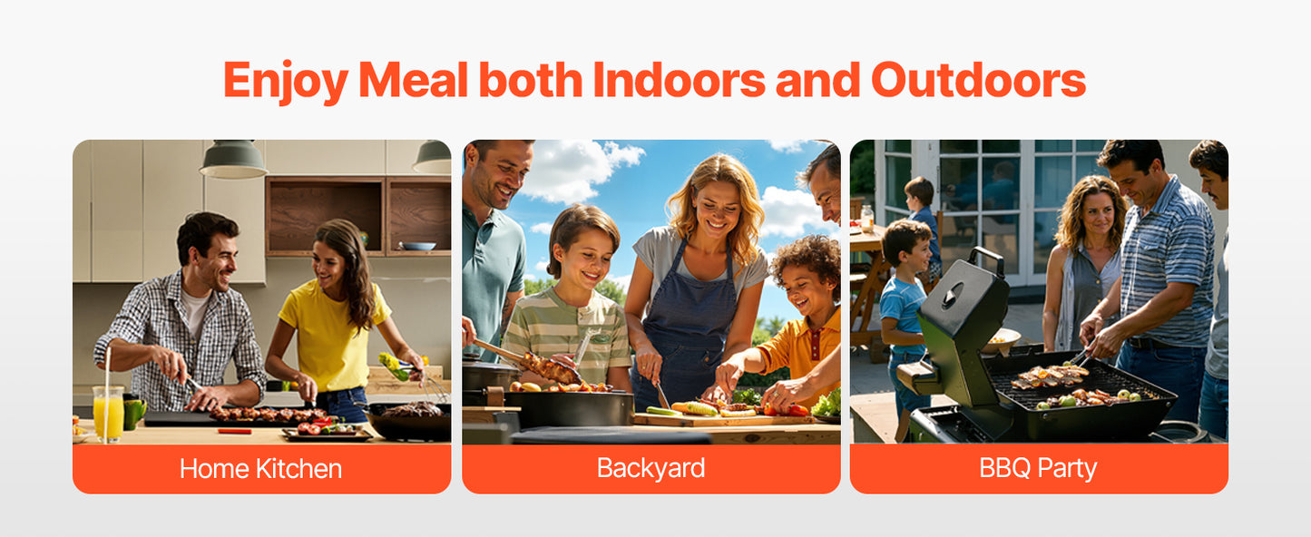 SucceBuy Stainless Steel Griddle Flat Top Rectangular Plate Grill-Top Griddle Pan Gas Grill Griddle for BBQ Portable Cookware